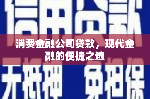 舟曲消费金融公司贷款，现代金融的便捷之选
